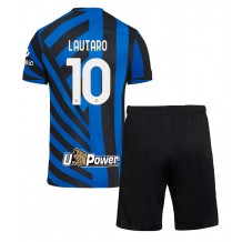 Inter Milan Lautaro Martinez #10 Hemmatröja Barn 2024-25 Kortärmad (+ Korta byxor)